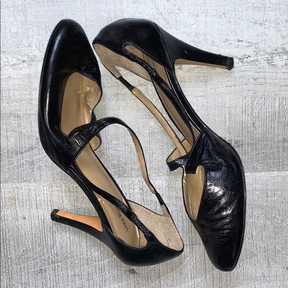 Linea Roma Shoes - Leather Cross Strap Heels